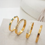 Bracelete Ivy Pedra Cristais Banhado em Ouro 18k