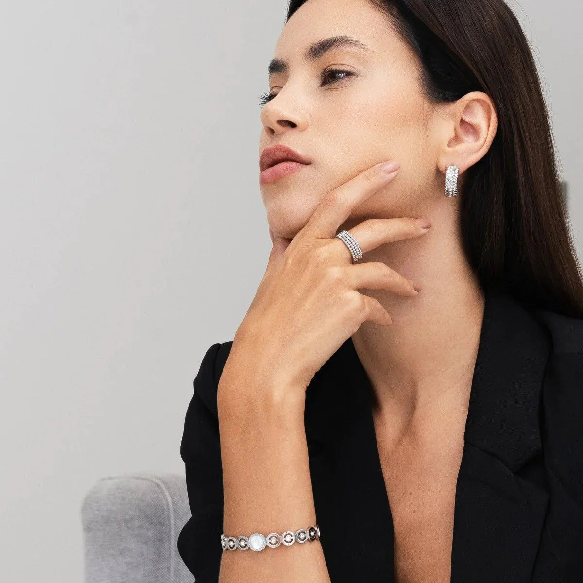 Bracelete Olivia Pedra Zircônia - Prata