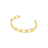 Bracelete Trevo Vazado Banhado em Ouro 18K