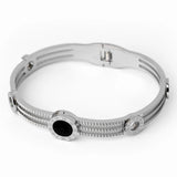 Bracelete Tríplice Ônix Banhado em Ouro 18k