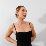 Brinco Spiral Square com Mix de Banhos Dourado e Prata