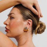 Brinco Triad Shine com Mix de Banhos Dourado e Prata