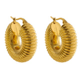 Brincos de Argolas Bold Ziza Banhado em Ouro 18k