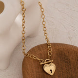 Colar Amor Eterno Coração Folheado A Ouro 18k