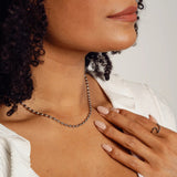 Colar Corrente Esfera Prata