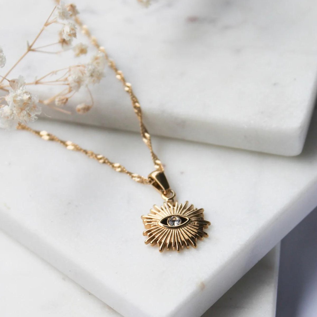 Colar Eye Banhado em Ouro 18K