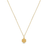 Colar Letra Inicial Hex Banhado em Ouro 18K