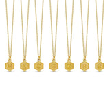 Colar Letra Inicial Hex Banhado em Ouro 18K