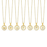 Colar Letra Inicial Marble Banhado em Ouro 18K