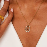 Colar Letra Inicial Prism Banhado em Ouro 18K