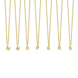 Colar Letra Inicial Stone Banhado em Ouro 18K