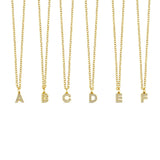 Colar Letra Inicial Stone Banhado em Ouro 18K