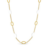 Colar Pingente Oval Angellica Banhado em Ouro 18K