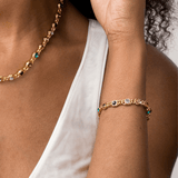 Conjunto Chloé Banhado em Ouro 18k