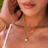 Mix de Colares Coração Marmorizado Banhado em Ouro 18K