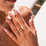 Mix de Colares Coração Minimalista Banhado em Ouro 18K