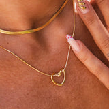 Mix de Colares Coração Minimalista Banhado em Ouro 18K