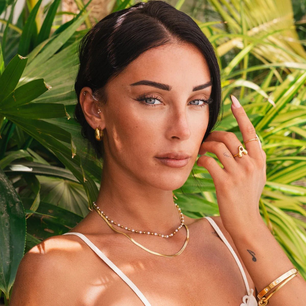 Mix de Colares Pérola Banhado em Ouro 18K