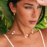 Mix de Colares Pérolas Irregulares Banhado em Ouro 18K