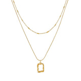 Mix de Colares Pingente Abstrato Banhado em Ouro 18K