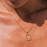 Mix de Colares Pingente Abstrato Banhado em Ouro 18K