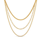 Mix de Correntes Banhado em Ouro 18k