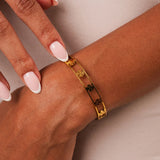 Bracelete Trevo Vazado Banhado em Ouro 18K