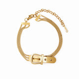 Pulseira com Fivela Banhado em Ouro 18K