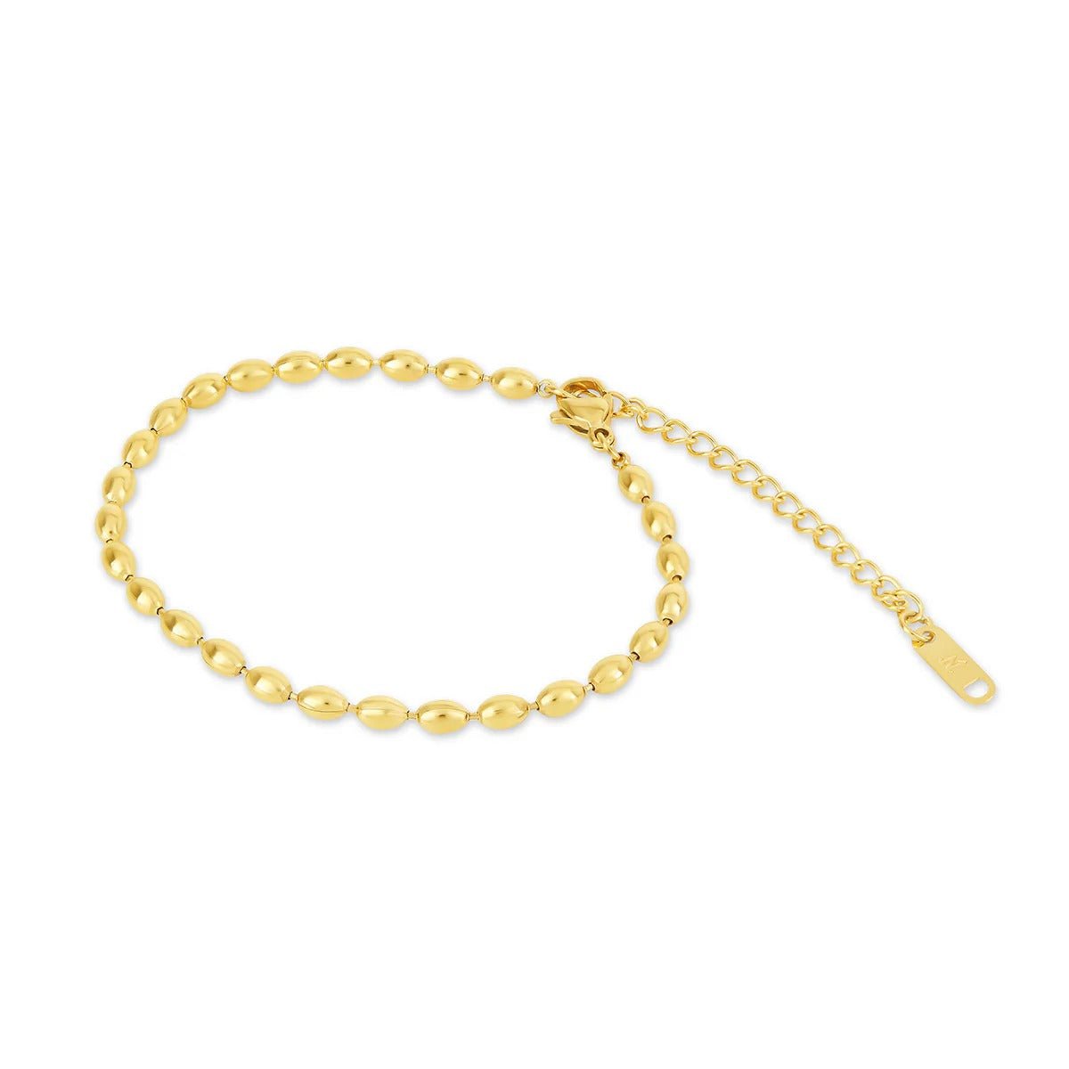 Pulseira Corrente Esferas Banhado em Ouro 18K