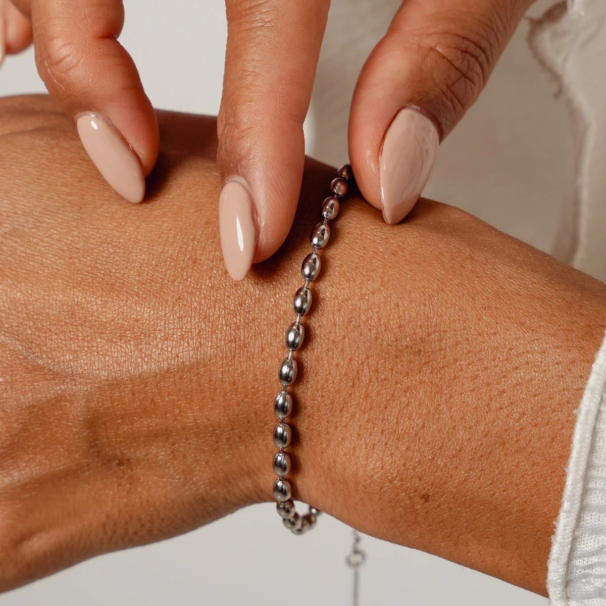 Pulseira Corrente Esferas Prata