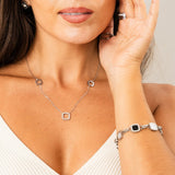 Pulseira Mono Quadrada Prata