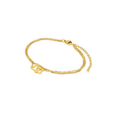 Pulseira Pingente Elo Quadrado Banhada em Ouro 18K